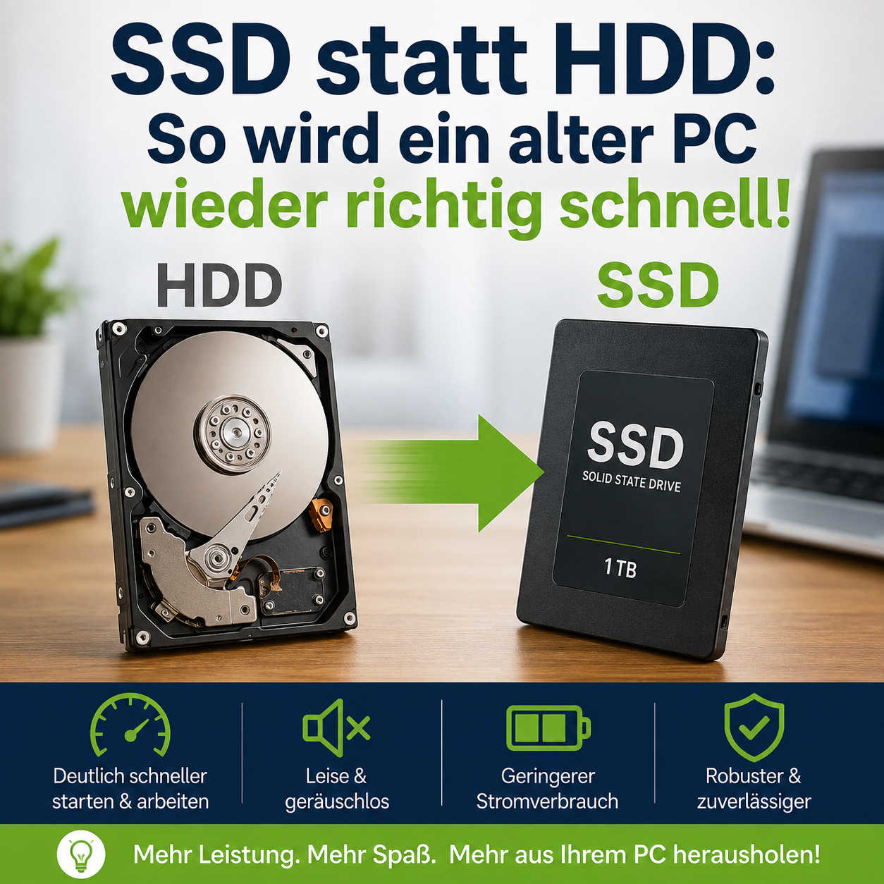 SSD statt HDD: So wird ein alter PC wieder richtig schnell